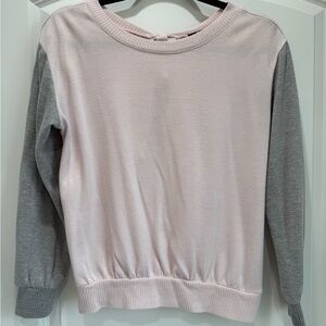 1. State Pink and Gray Crew Neck Sweater